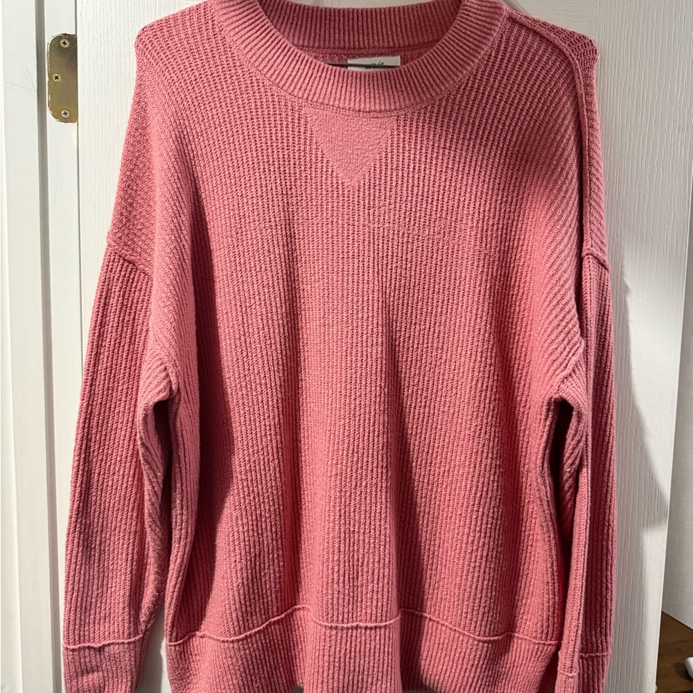 Aerie Dusty Rose Crew Neck Sweater
